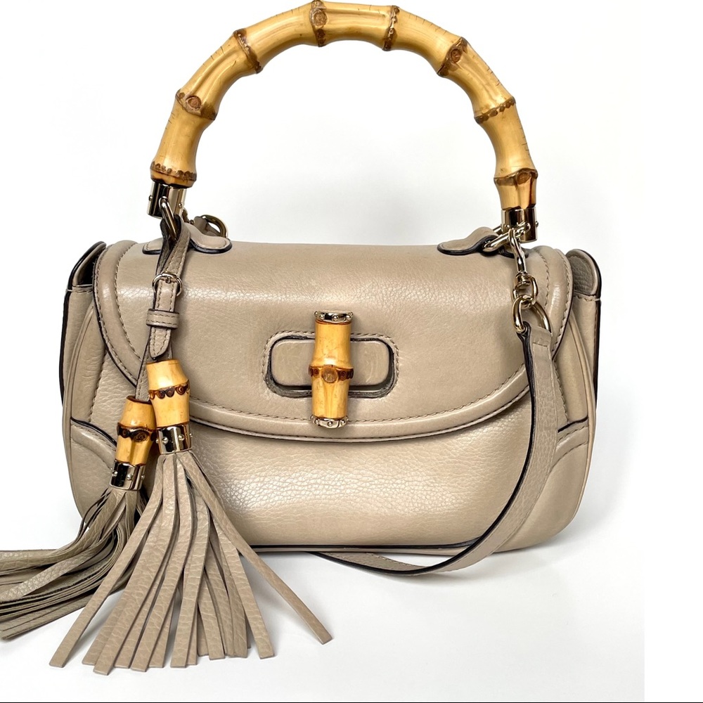 🔶FREE SHIPPING 🔶Gucci Bamboo 1947 Top Handle Crossbody - Picture 3 of 16